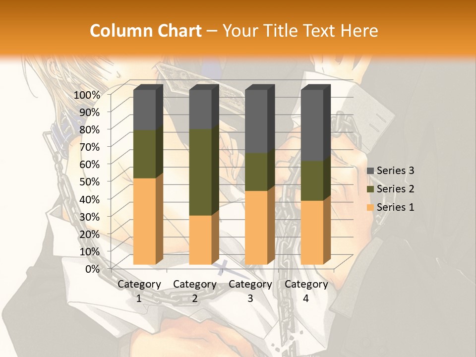 A Man And A Woman Hugging In Front Of An Orange Background PowerPoint Template