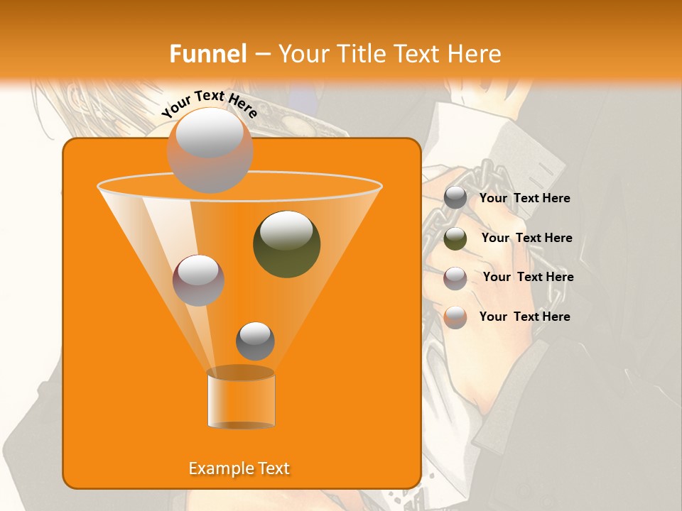 A Man And A Woman Hugging In Front Of An Orange Background PowerPoint Template