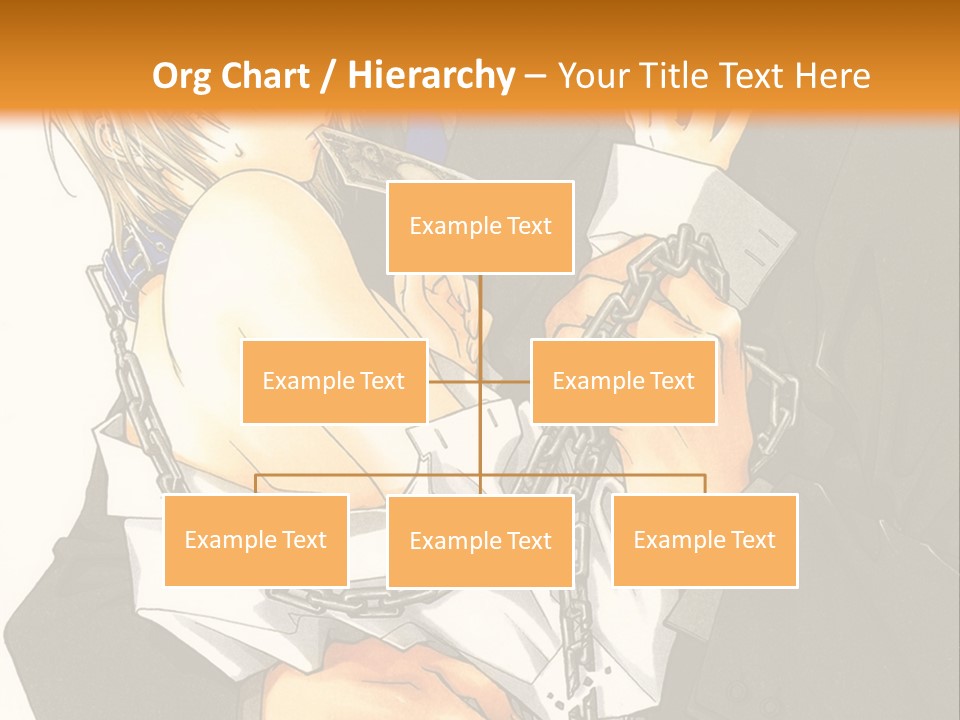 A Man And A Woman Hugging In Front Of An Orange Background PowerPoint Template