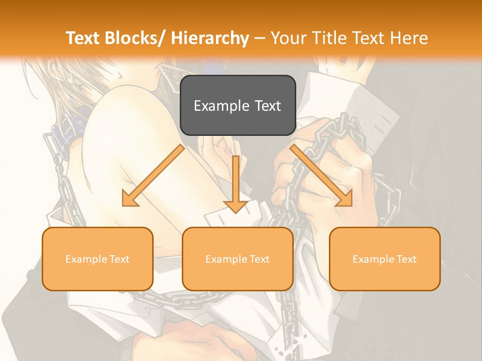 A Man And A Woman Hugging In Front Of An Orange Background PowerPoint Template