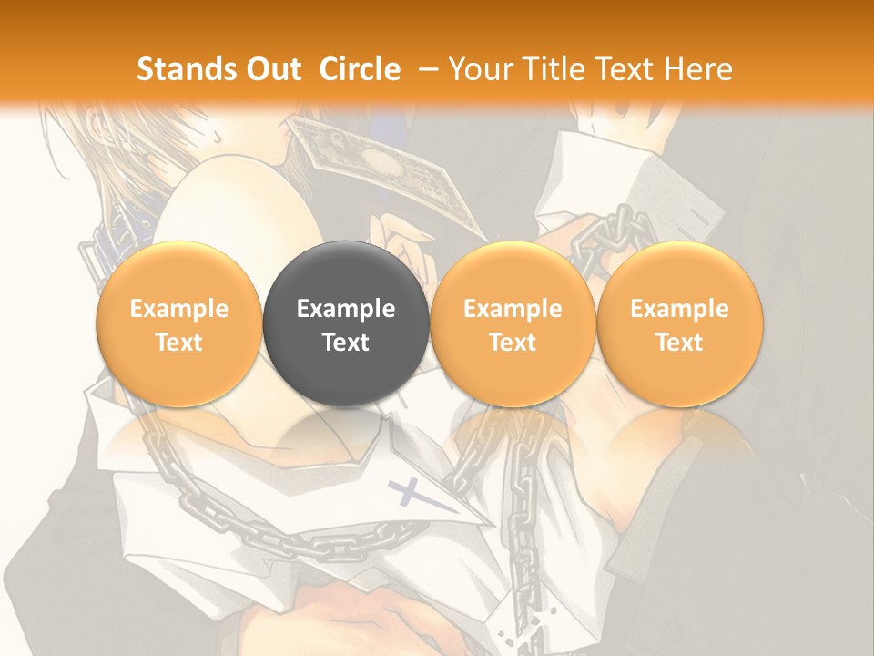 A Man And A Woman Hugging In Front Of An Orange Background PowerPoint Template