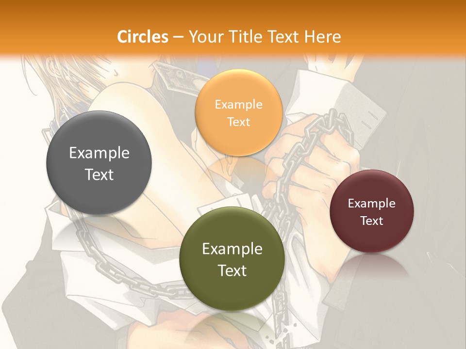 A Man And A Woman Hugging In Front Of An Orange Background PowerPoint Template