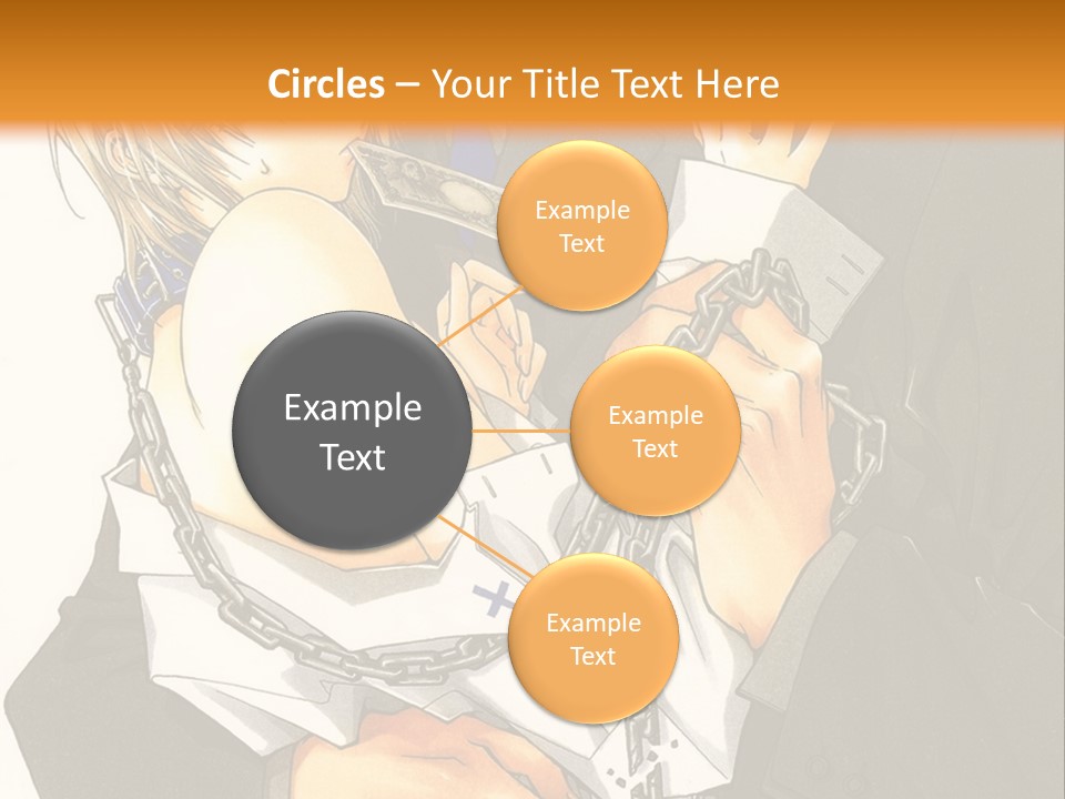 A Man And A Woman Hugging In Front Of An Orange Background PowerPoint Template