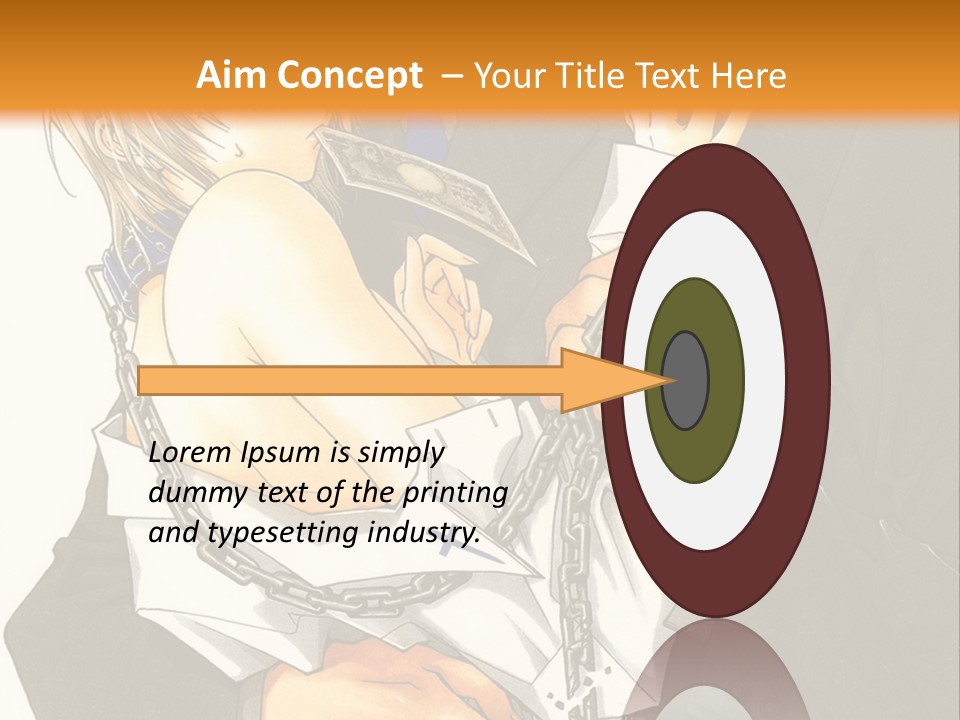 A Man And A Woman Hugging In Front Of An Orange Background PowerPoint Template