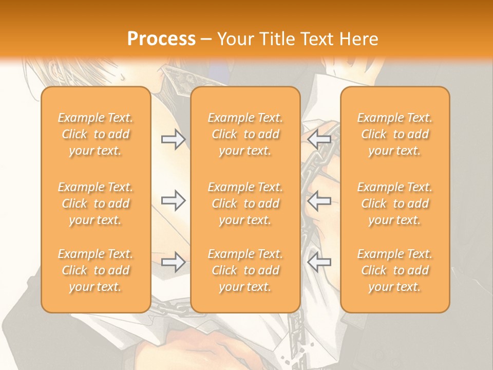 A Man And A Woman Hugging In Front Of An Orange Background PowerPoint Template