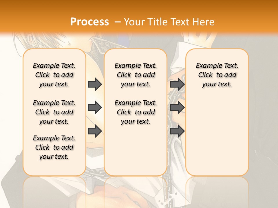 A Man And A Woman Hugging In Front Of An Orange Background PowerPoint Template
