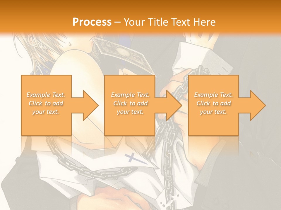 A Man And A Woman Hugging In Front Of An Orange Background PowerPoint Template