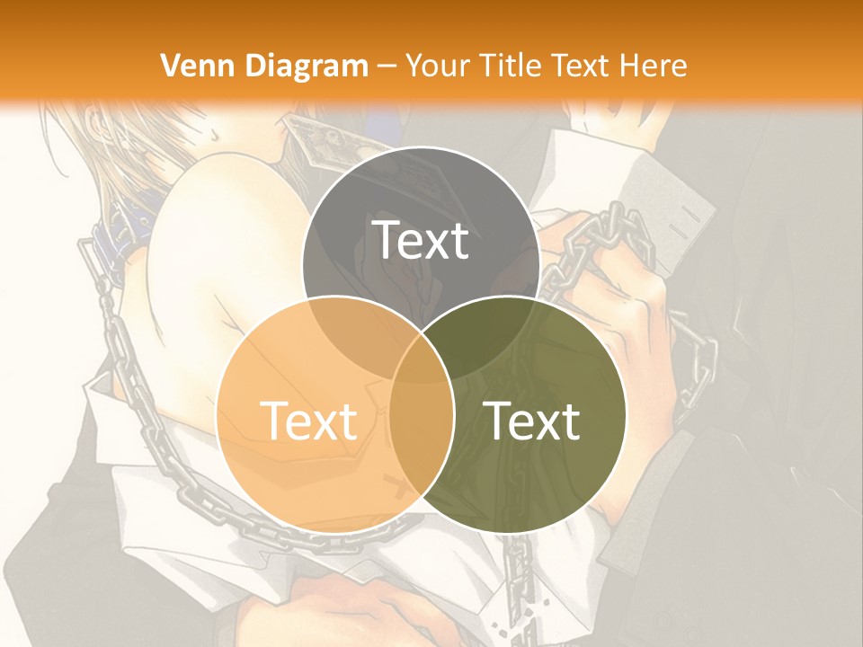 A Man And A Woman Hugging In Front Of An Orange Background PowerPoint Template