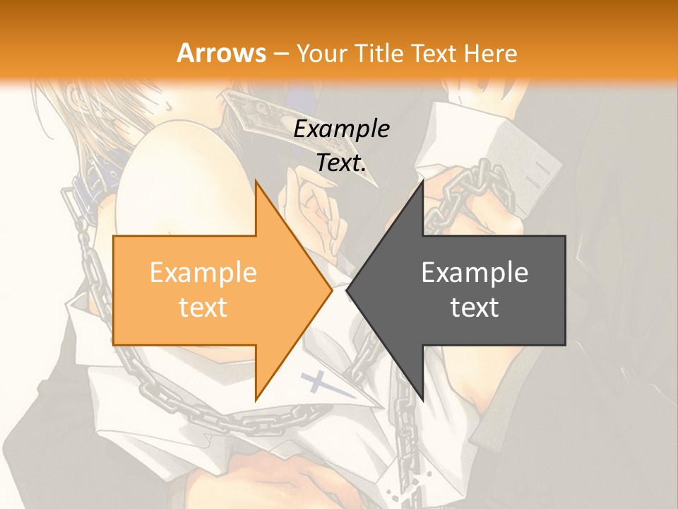 A Man And A Woman Hugging In Front Of An Orange Background PowerPoint Template