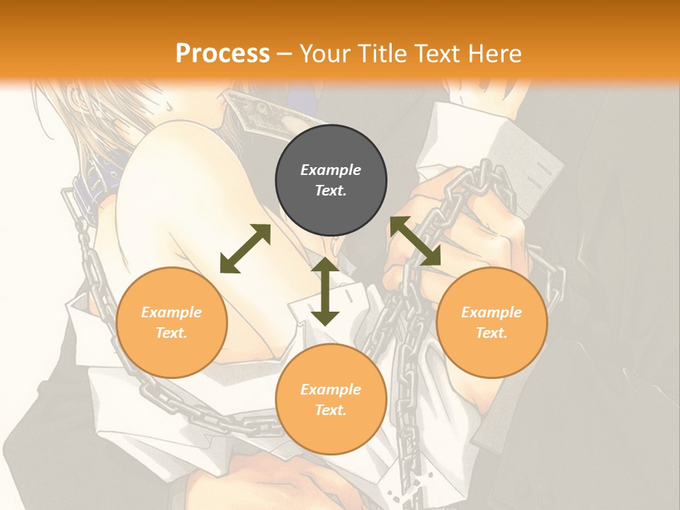 A Man And A Woman Hugging In Front Of An Orange Background PowerPoint Template