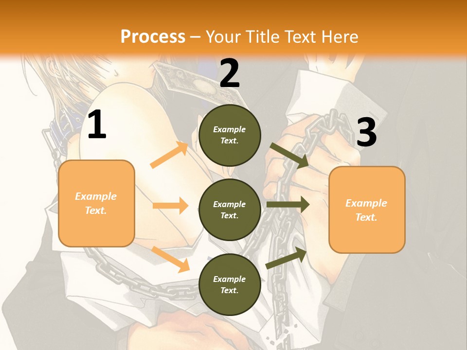 A Man And A Woman Hugging In Front Of An Orange Background PowerPoint Template