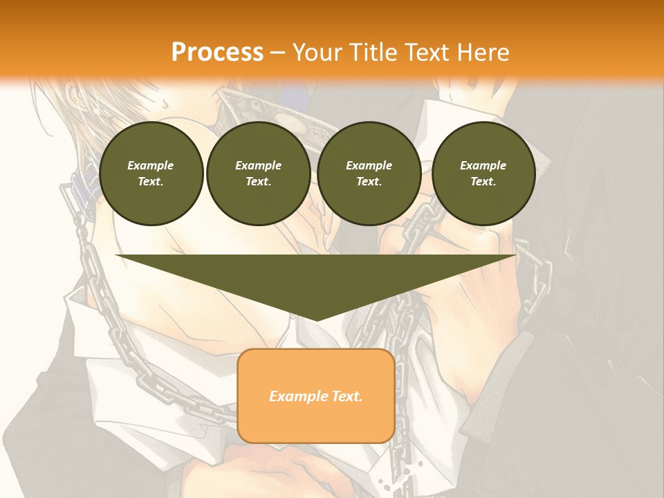 A Man And A Woman Hugging In Front Of An Orange Background PowerPoint Template