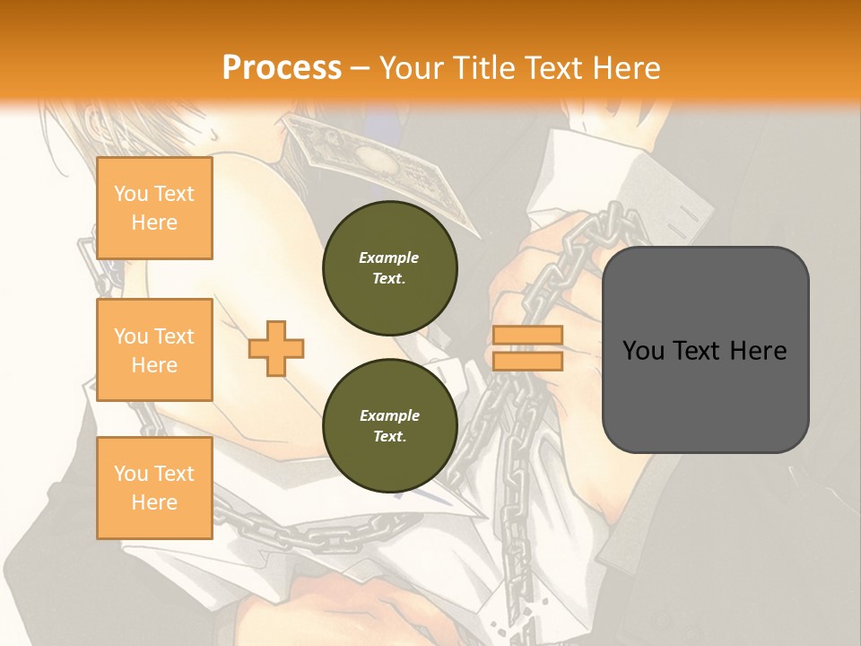 A Man And A Woman Hugging In Front Of An Orange Background PowerPoint Template