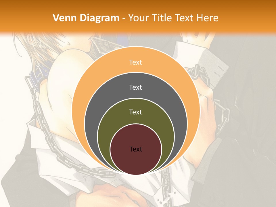 A Man And A Woman Hugging In Front Of An Orange Background PowerPoint Template