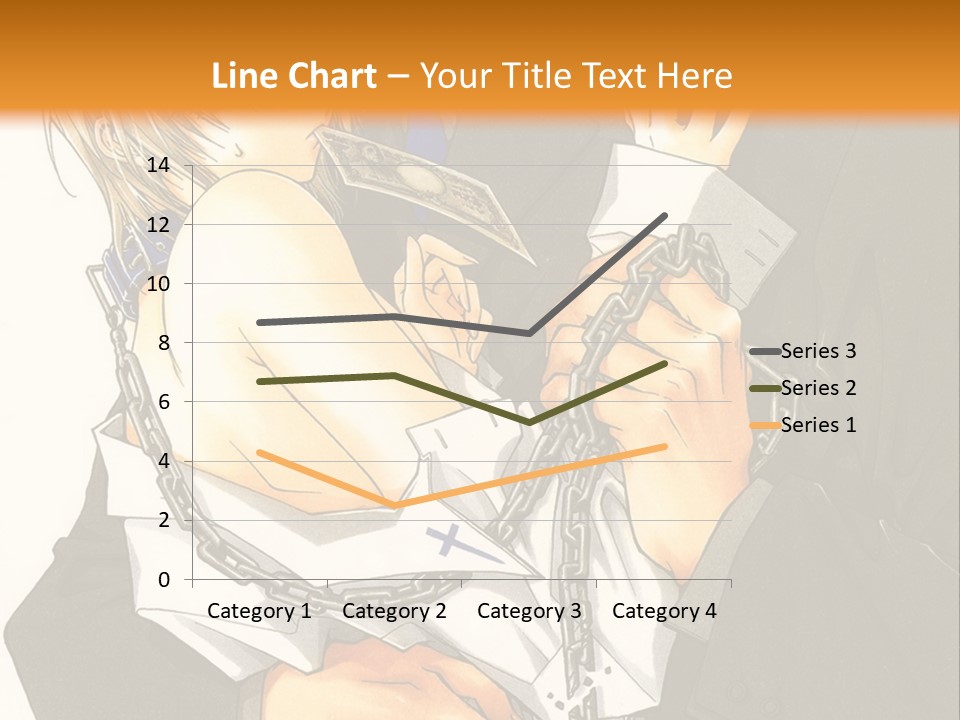 A Man And A Woman Hugging In Front Of An Orange Background PowerPoint Template