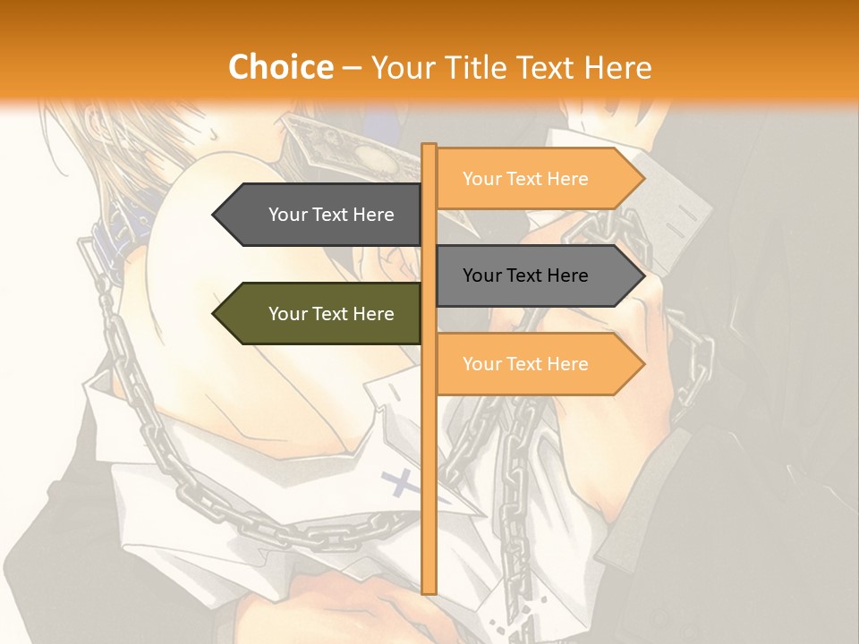 A Man And A Woman Hugging In Front Of An Orange Background PowerPoint Template