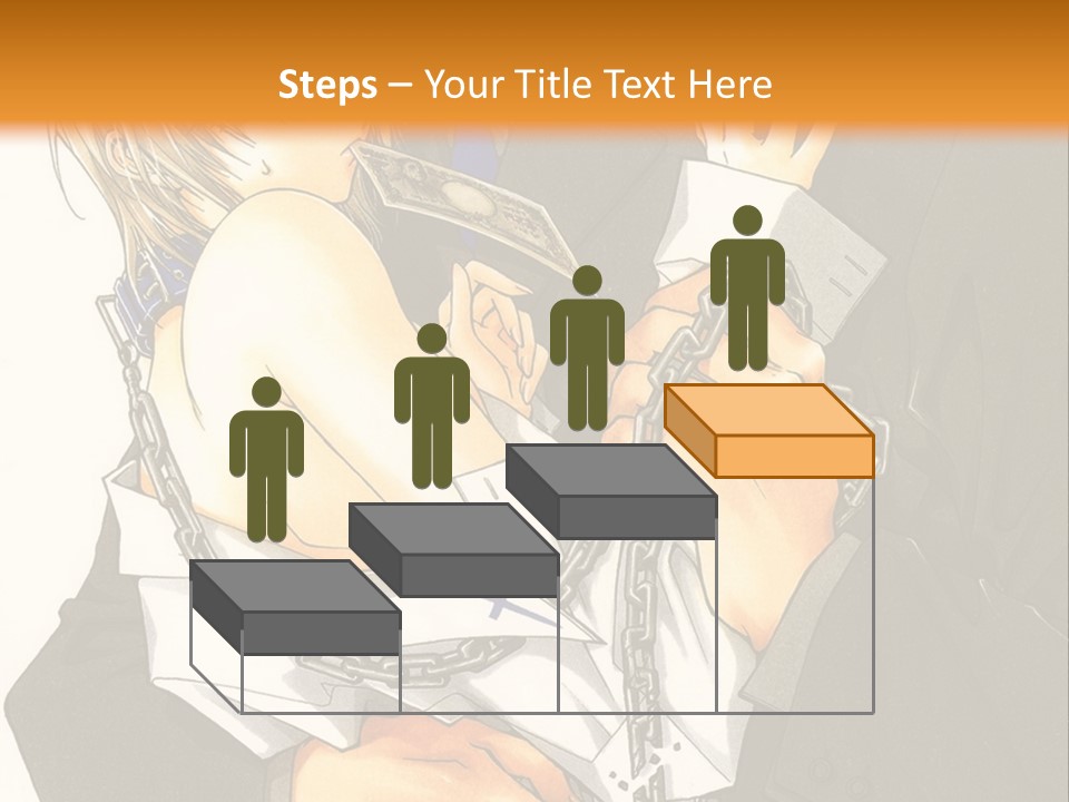 A Man And A Woman Hugging In Front Of An Orange Background PowerPoint Template