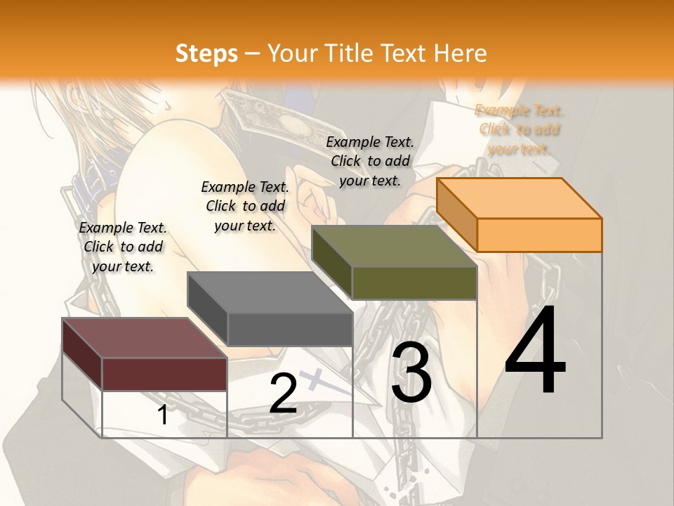 A Man And A Woman Hugging In Front Of An Orange Background PowerPoint Template