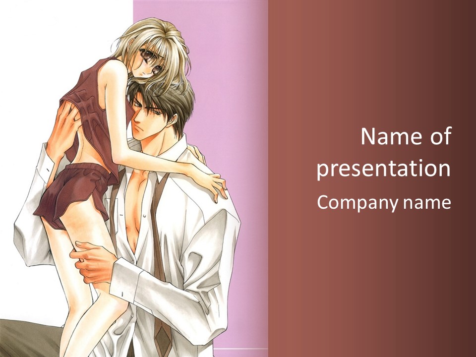 A Man Holding A Woman In His Arms PowerPoint Template