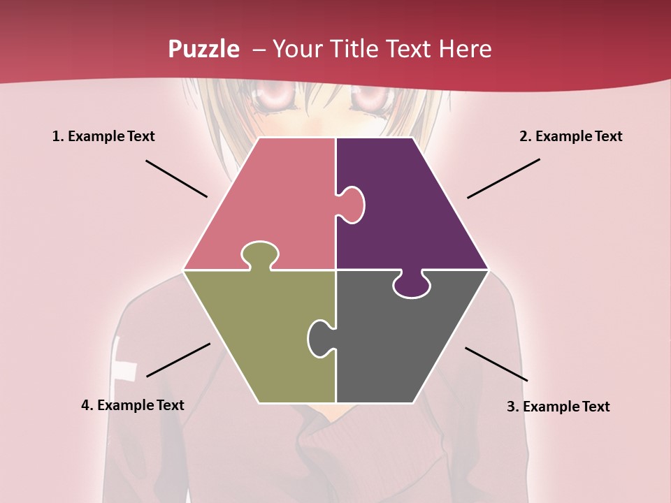 A Woman With Blonde Hair Is Standing In Front Of A Red Background PowerPoint Template