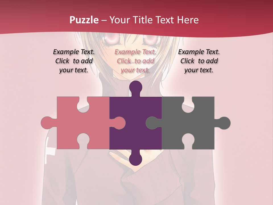 A Woman With Blonde Hair Is Standing In Front Of A Red Background PowerPoint Template