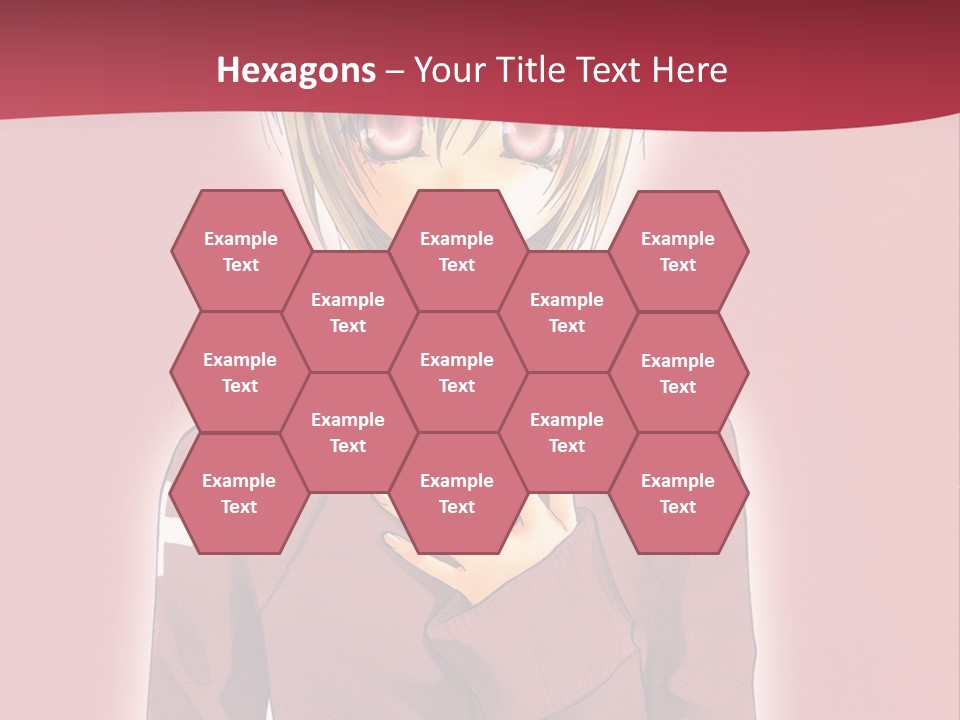 A Woman With Blonde Hair Is Standing In Front Of A Red Background PowerPoint Template