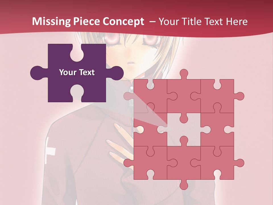 A Woman With Blonde Hair Is Standing In Front Of A Red Background PowerPoint Template