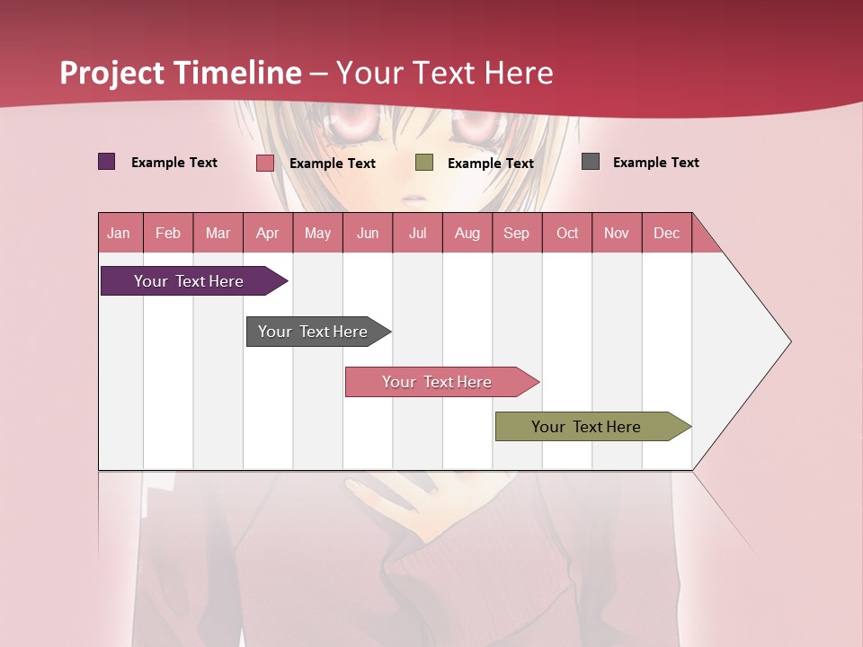 A Woman With Blonde Hair Is Standing In Front Of A Red Background PowerPoint Template