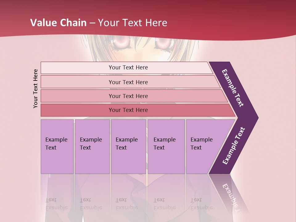 A Woman With Blonde Hair Is Standing In Front Of A Red Background PowerPoint Template