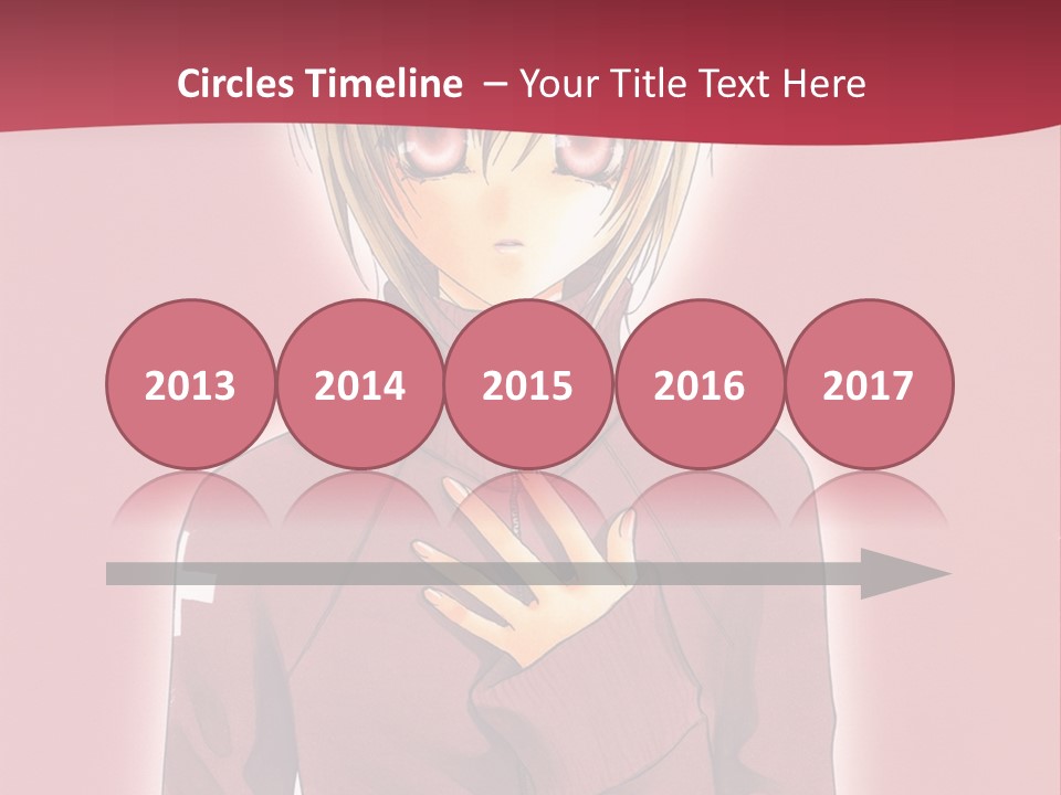 A Woman With Blonde Hair Is Standing In Front Of A Red Background PowerPoint Template