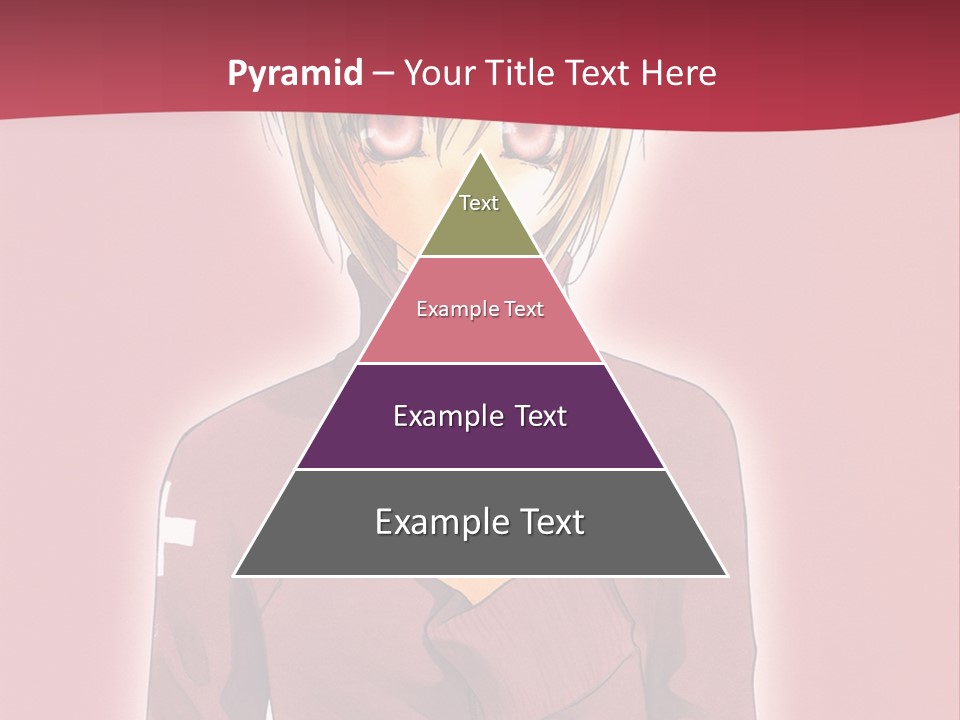 A Woman With Blonde Hair Is Standing In Front Of A Red Background PowerPoint Template