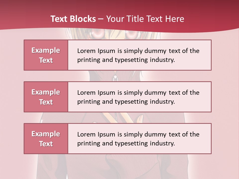 A Woman With Blonde Hair Is Standing In Front Of A Red Background PowerPoint Template