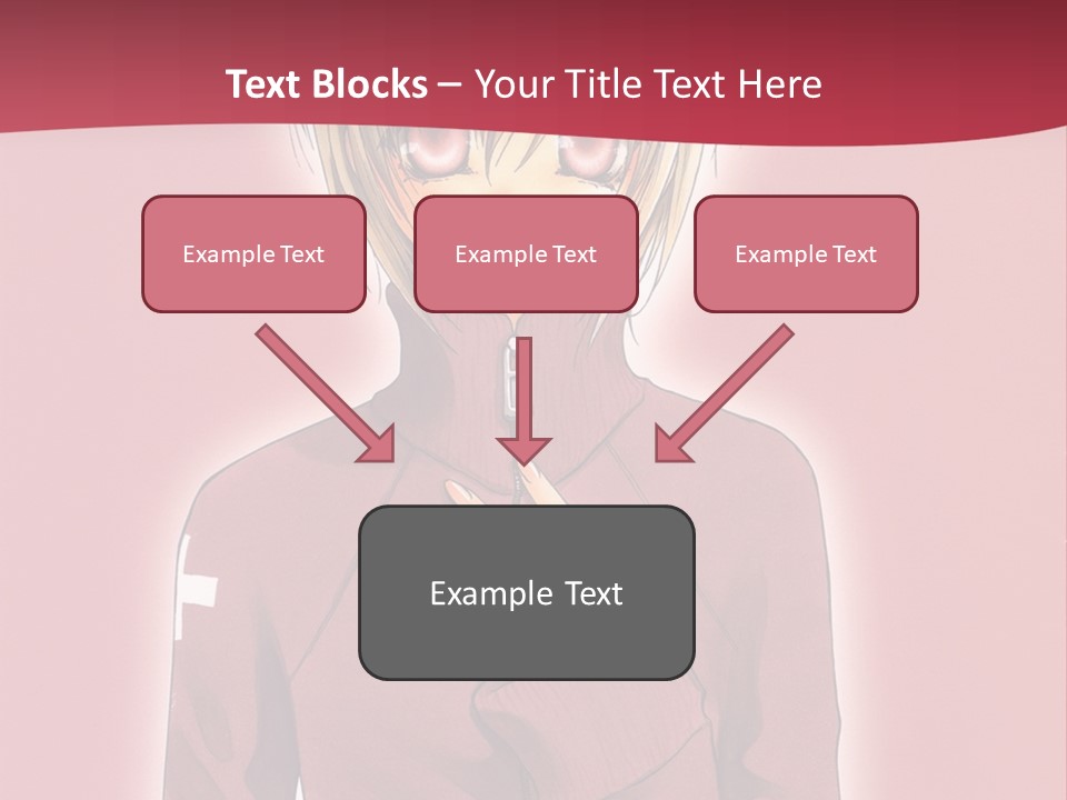 A Woman With Blonde Hair Is Standing In Front Of A Red Background PowerPoint Template