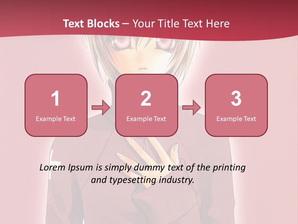 A Woman With Blonde Hair Is Standing In Front Of A Red Background PowerPoint Template