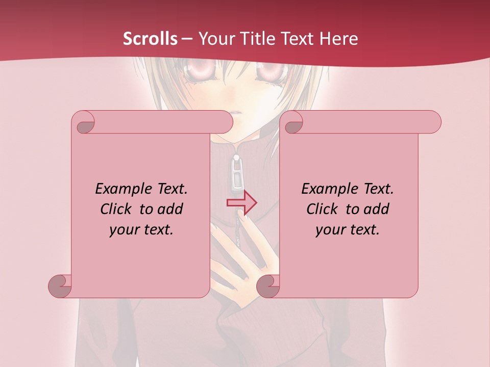 A Woman With Blonde Hair Is Standing In Front Of A Red Background PowerPoint Template