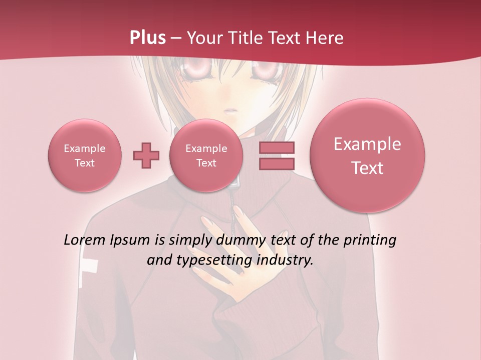 A Woman With Blonde Hair Is Standing In Front Of A Red Background PowerPoint Template