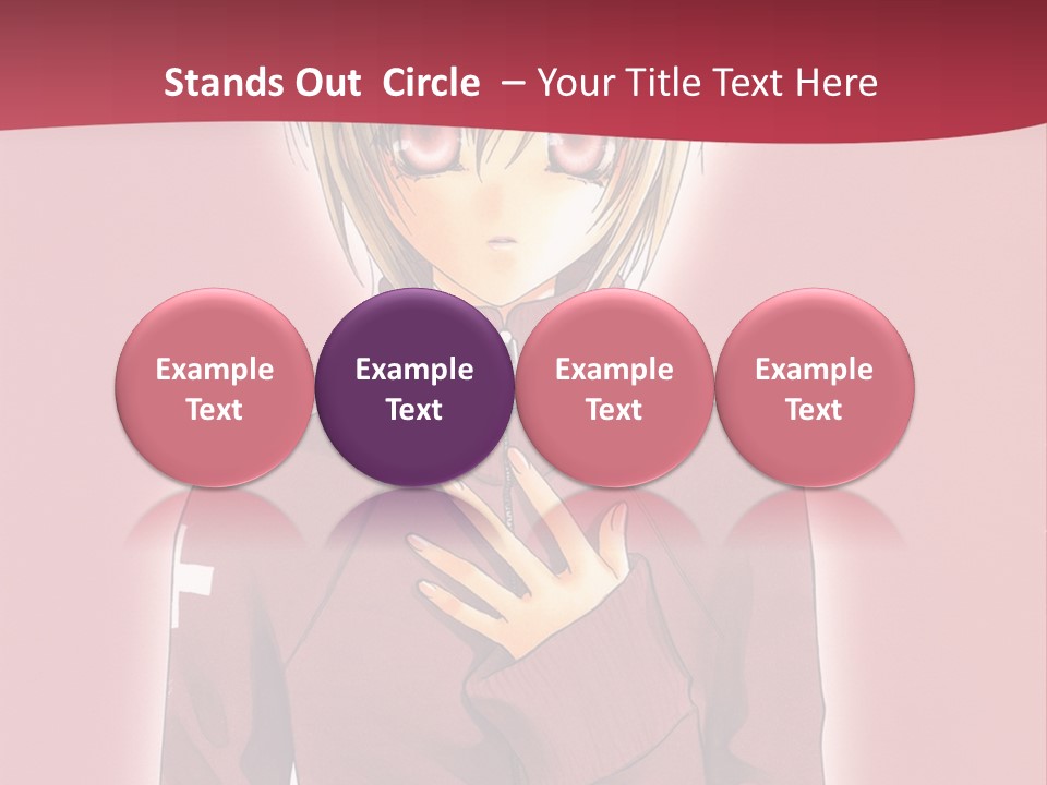 A Woman With Blonde Hair Is Standing In Front Of A Red Background PowerPoint Template