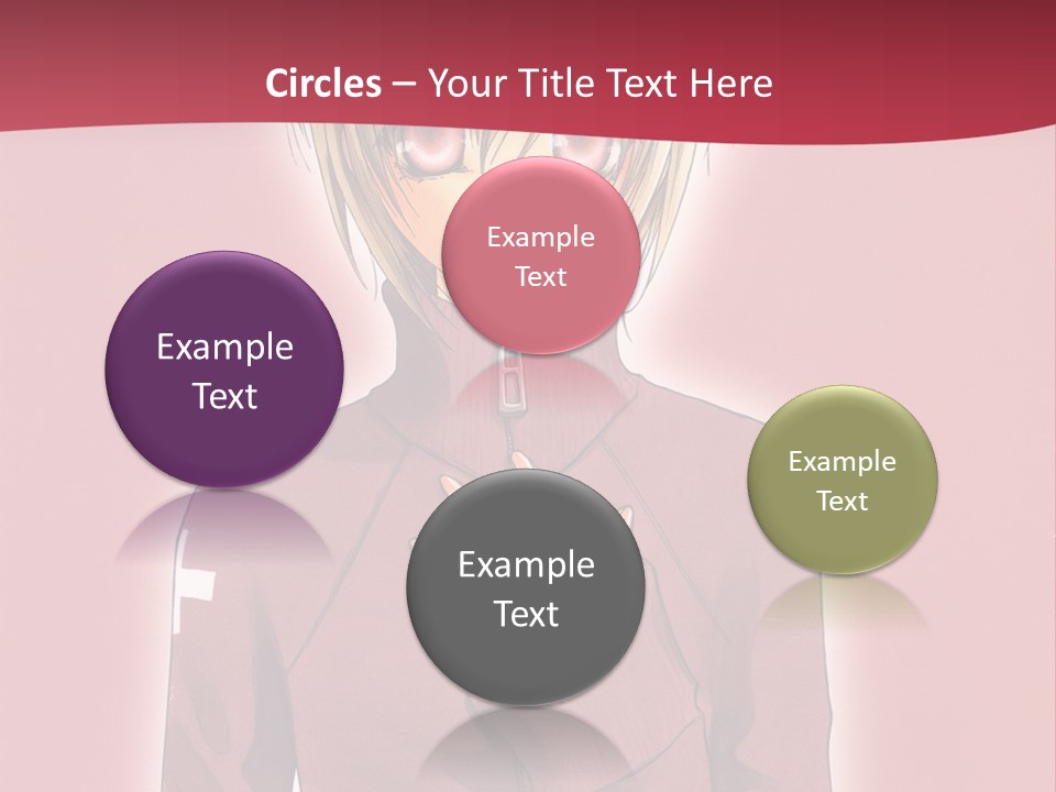 A Woman With Blonde Hair Is Standing In Front Of A Red Background PowerPoint Template