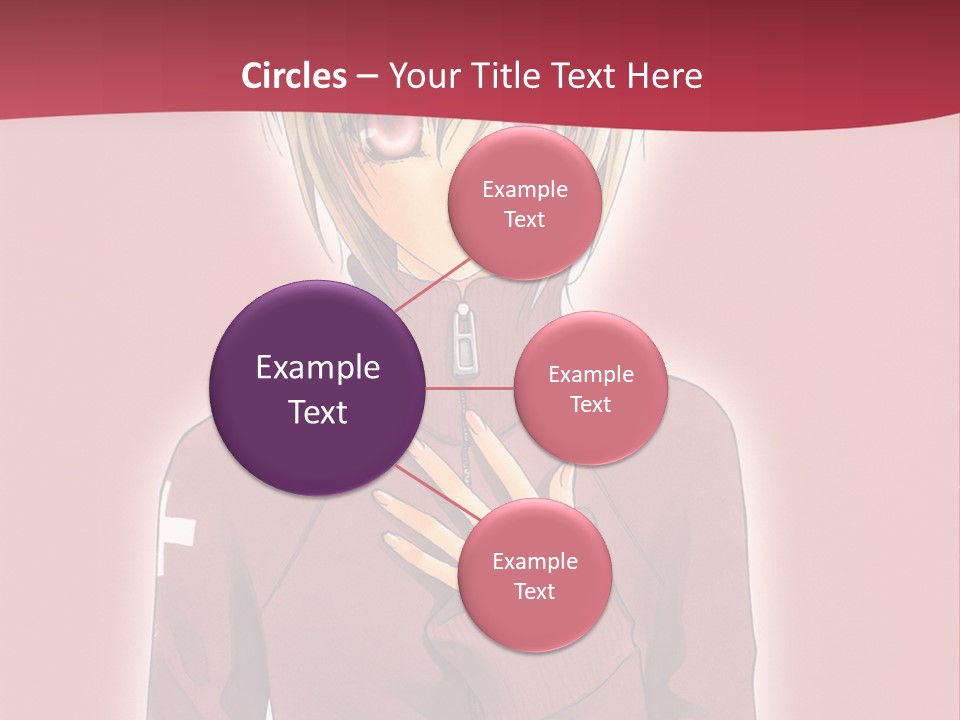 A Woman With Blonde Hair Is Standing In Front Of A Red Background PowerPoint Template