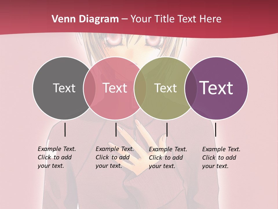 A Woman With Blonde Hair Is Standing In Front Of A Red Background PowerPoint Template