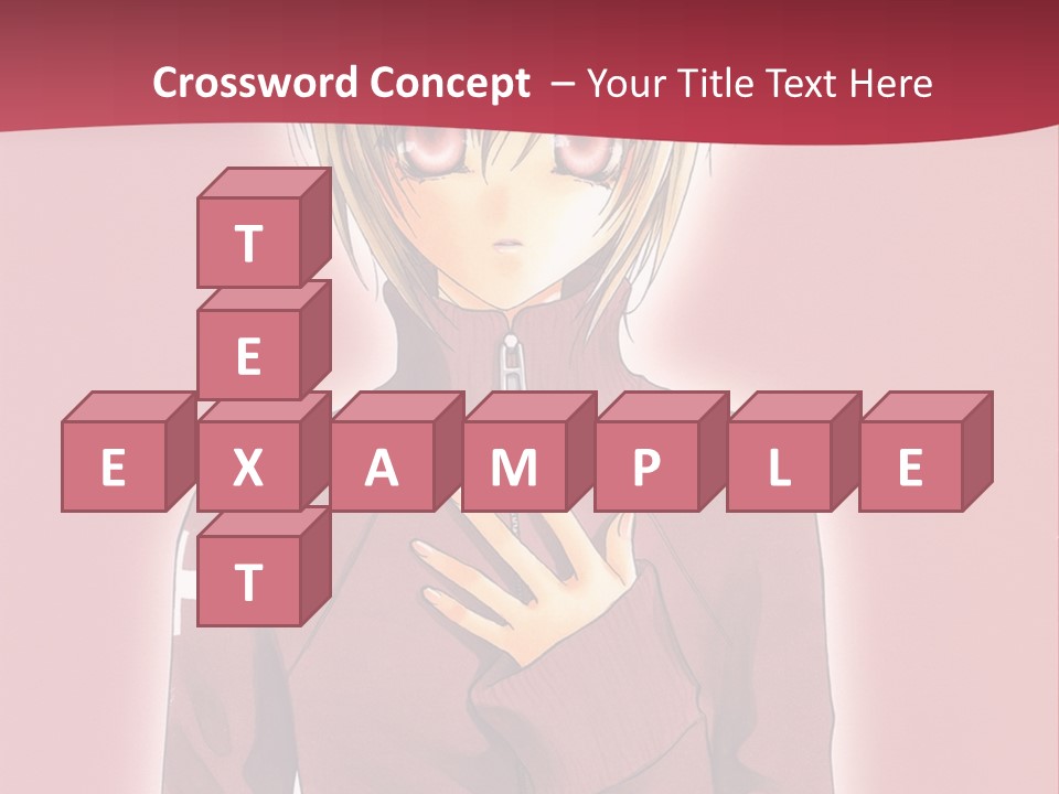 A Woman With Blonde Hair Is Standing In Front Of A Red Background PowerPoint Template