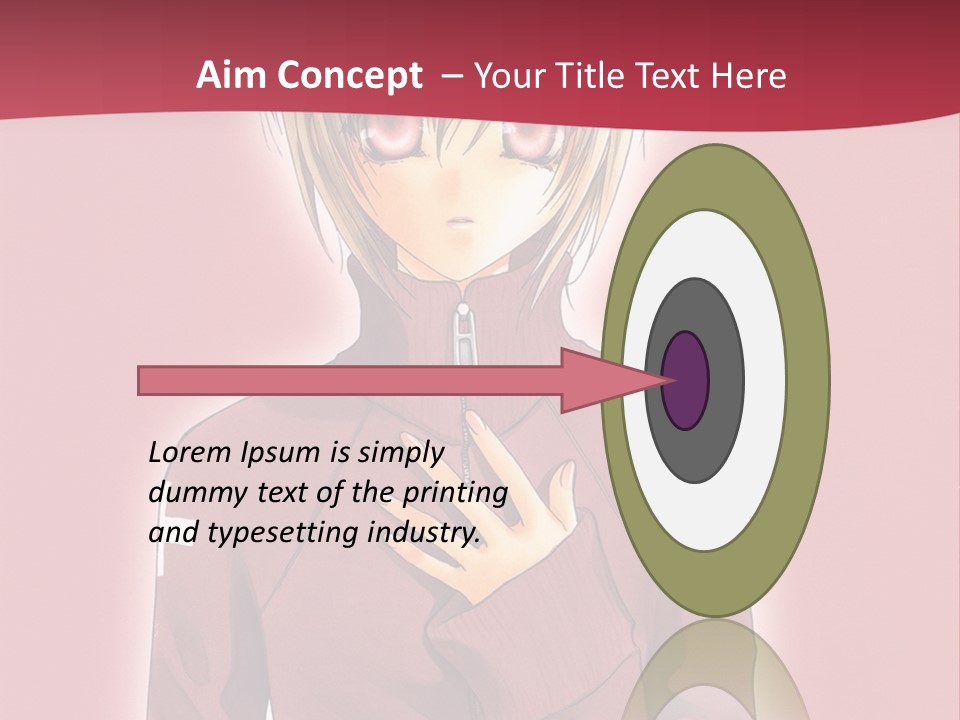 A Woman With Blonde Hair Is Standing In Front Of A Red Background PowerPoint Template