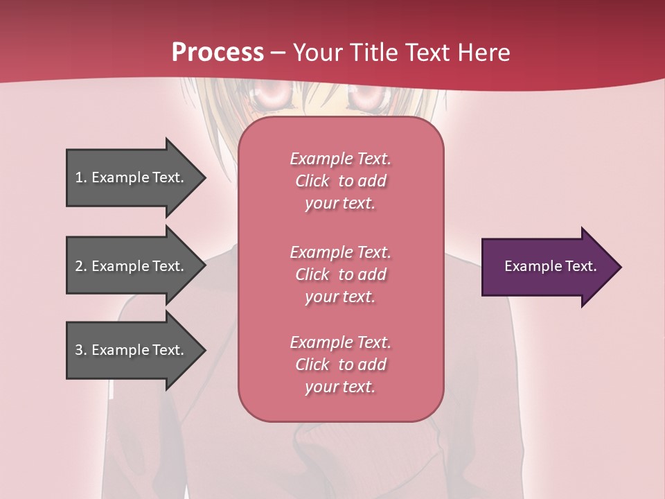 A Woman With Blonde Hair Is Standing In Front Of A Red Background PowerPoint Template