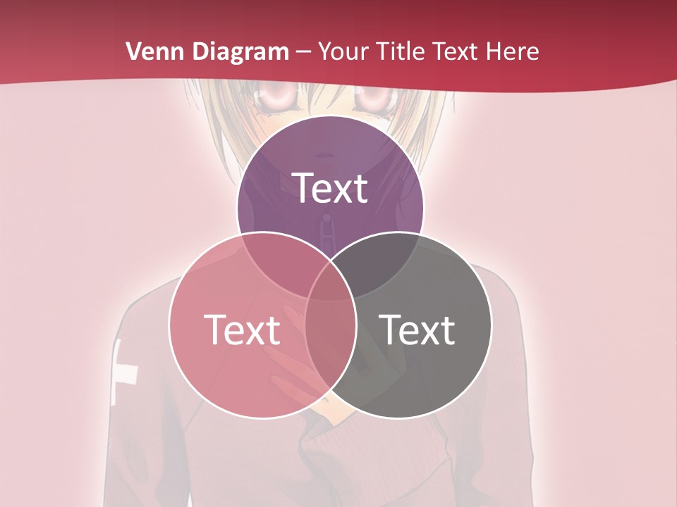 A Woman With Blonde Hair Is Standing In Front Of A Red Background PowerPoint Template