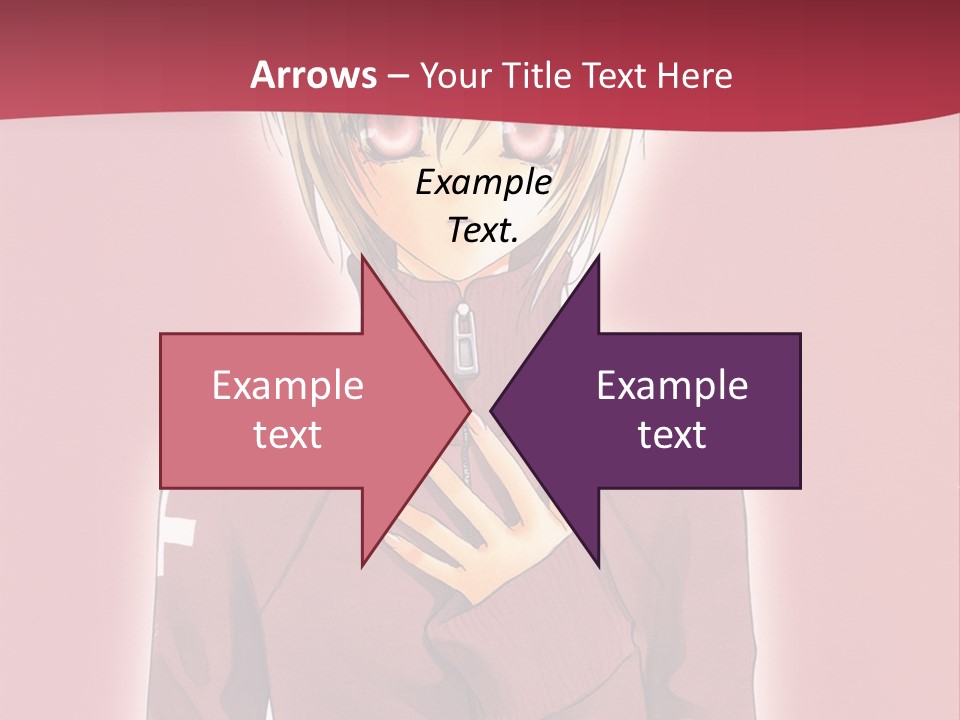 A Woman With Blonde Hair Is Standing In Front Of A Red Background PowerPoint Template