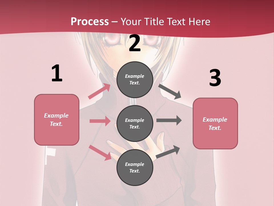 A Woman With Blonde Hair Is Standing In Front Of A Red Background PowerPoint Template