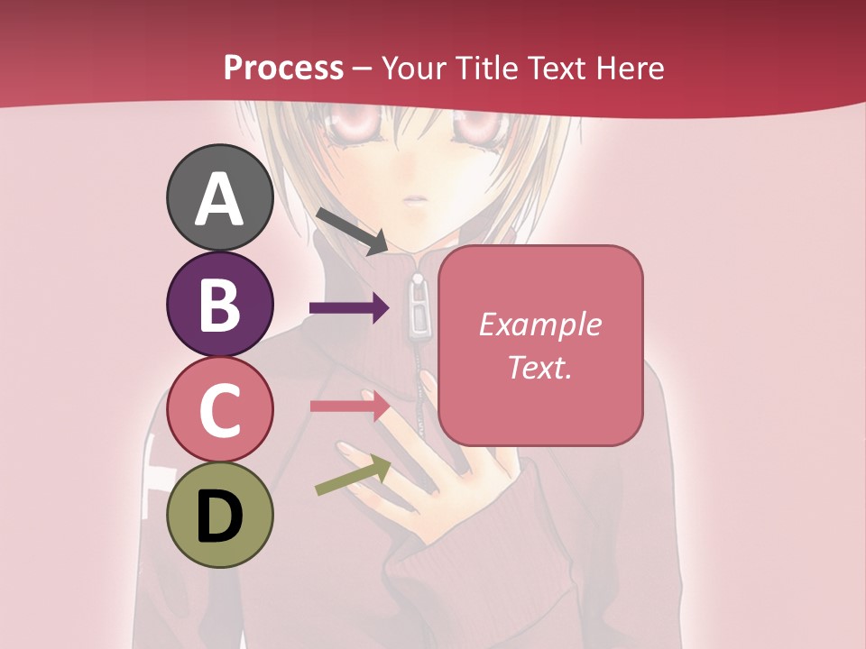 A Woman With Blonde Hair Is Standing In Front Of A Red Background PowerPoint Template