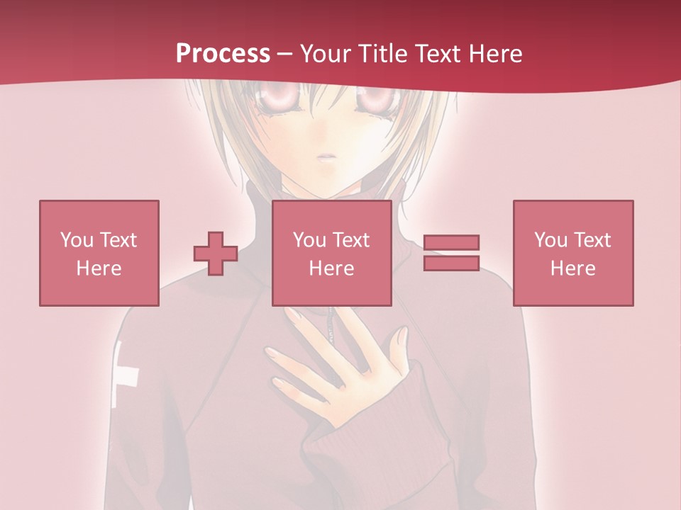 A Woman With Blonde Hair Is Standing In Front Of A Red Background PowerPoint Template