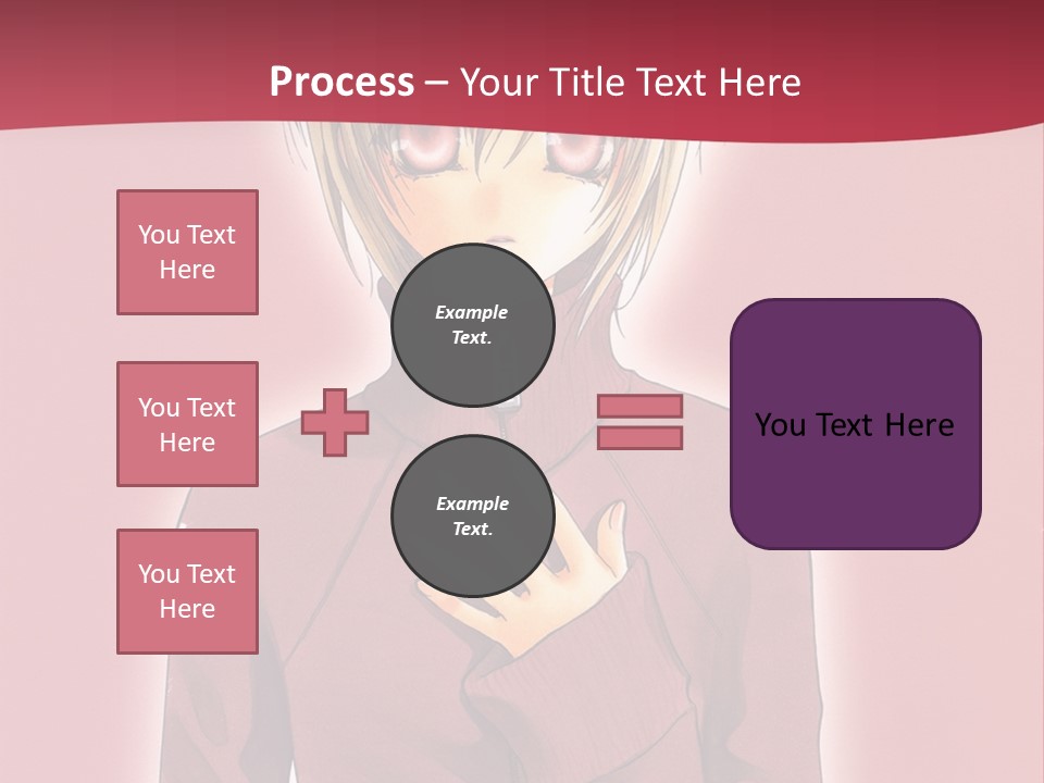 A Woman With Blonde Hair Is Standing In Front Of A Red Background PowerPoint Template