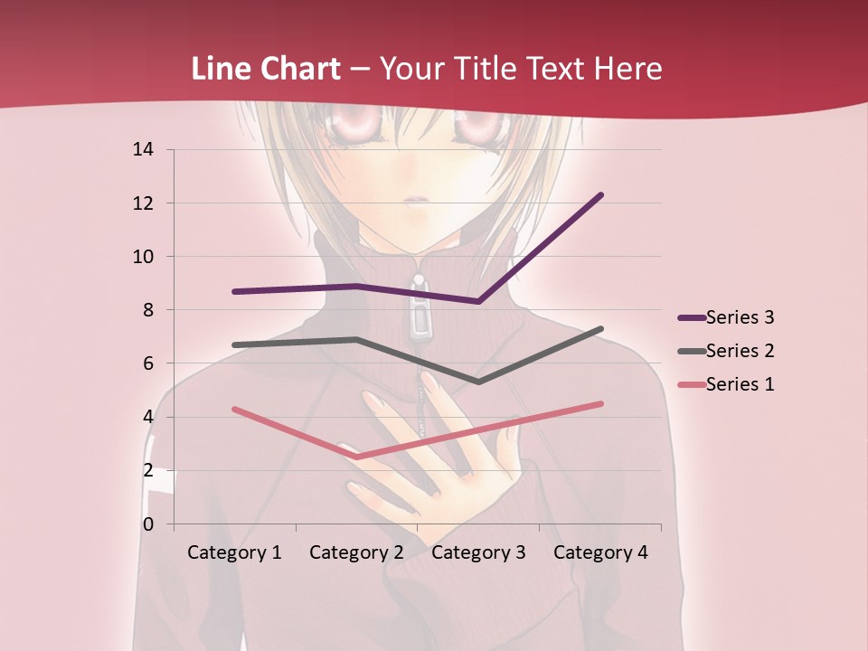 A Woman With Blonde Hair Is Standing In Front Of A Red Background PowerPoint Template